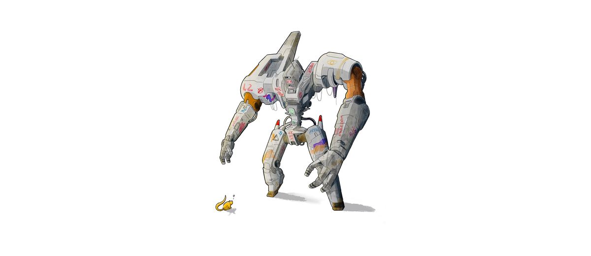 Mech against kittens